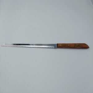 Town & Country Slicer 8.5” Stainless Serrated Blade Wood Handle‎ Knife USA